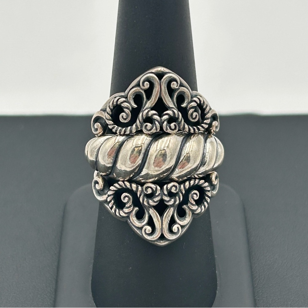 Vintage Sterling Silver Interlocking Ring Set - Picture 3 of 11